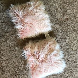 2 Mongolian Fur Pillows